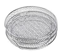 Air Fryer Rack, 3 Pcs 7.8 Pouces Rond Trois Racks Empilables Déshydrateur Acier Inoxydable pour 4.2Qt 5.3Qt 5.5Qt 5.8Qt, Multi-Tier Support Accessoire Cuisine Électroménager for Familles, Cuisiniers P