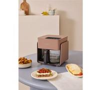 AIR FRYER STUDIO CRYSTAL - Friteuse À Air En Verre 4,2 L Avec Cuiseur Vapeur En Option Moka