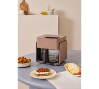 AIR FRYER STUDIO CRYSTAL - Friteuse À Air En Verre 4,2 L Avec Cuiseur Vapeur En Option Moka