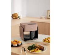 AIR FRYER STUDIO CRYSTAL - Friteuse À Air En Verre 4,2 L Avec Cuiseur Vapeur En Option Moka