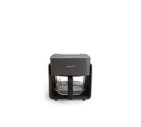 AIR FRYER STUDIO CRYSTAL - Friteuse à air en verre 4,2 L avec cuiseur vapeur en option - Noir
