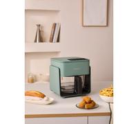 AIR FRYER STUDIO CRYSTAL - Friteuse À Air En Verre 4,2 L Avec Cuiseur Vapeur En Option Vert Sauge