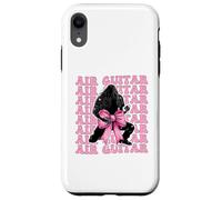 Air Guitar Guitarist Girl Coquette Bow Ruban Rose Coque pour iPhone XR