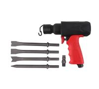 Air Hammer Kit, Pneumatic Impact Hammer Tool with 4 Chisels, 4500 BPM Air Chisel for Metal Cutting and Body Repair, 1/4 in PT Inlet Port, 3/8 in Inlet Pipe, Ergonomic Grip with Qui