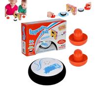 Air Hockey Hover Puck, Jeu de Hockey sur Table avec 2 Raquettes Rouges, Portable Léger Hockeys Air Palet Flottants Jeu Table, Airhockey Pucks pour Les Fêtes et Rassemblements en Famille (1PC)