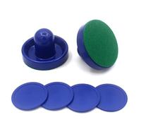 Air Hockey Pushers,2 Pcs96mm Air Hockey Pushers Poussoir Hockey sur Coussin d'air Rondelles de Remplacement Air Rondelles Pucks Set Glace Accessoires avec 4 rondelles,Bleu