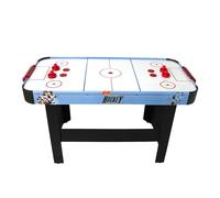Play4Fun Table de Air-Hockey Teenager – Air pulsé 6–8W – 142×72×81 cm – Noir/Bleu
