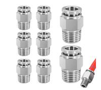 Air Hose Connectors, Ar Hos Connctors, Stailess Seel Fittings 8 Pieces | Quck- Ai Connetors, Stainless Steel Ir Couplings, Accessories for Quick-Connect Compressors