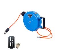 Air Hose Reel - Heavy Duty Wall Mounted Auto Rewind 32.8ft (10m) 8mm Telescopic Air Compressor Hose Reel With Swivel Bracket For Garage Automotive Repair Machine