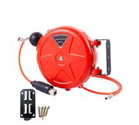 Air Hose Reels - Heavy Duty Wall Mounted, Auto Rewind Compressor Reel, Retractable PU Pipe Tool | 180 Degree Swivel Bracket For Automotive Repair Machine Maintenance Garage Home Studio