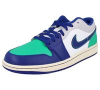Air Jordan 1 Low Chaussures pour homme (Sail/Stadium Green/Neutral Grey/Deep Royal Blue), Voile/bleu roi profond, 44 EU