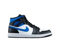 Air Jordan 1 Mid 554724 140 Racer - Baskets mi-hautes pour homme - Bleu/noir/blanc - Taille 45, Blanc/bleu/noir., 47.5 EU