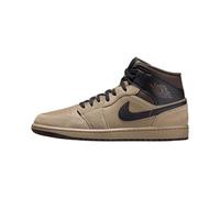 Air Jordan 1 Mid Chaussures pour homme (HV6422-200, kaki/baroque marron/gomme/marron clair/noir), Kaki/Marron baroque/Gomme Marron clair/Noir, 45 EU