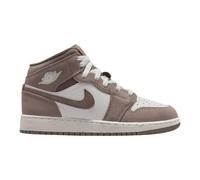 Air Jordan 1 Mid Grade School Lifestyle Chaussures (Enigma Stone/Olive Grey/Summit White)