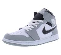 Air Jordan 1 Mid Light Smoke Grey Anthracite 554724-078 43, Gris fumé clair, blanc anthracite, 43 EU