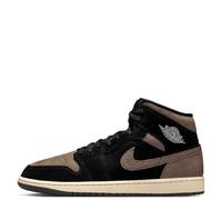 Air Jordan 1 Mid SE Chaussures pour homme (Black/Light Wild Mango/Olive Grey), Noir/mangue sauvage clair/gris olive, 7.5