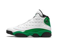 Jordan Air Retro 13 Chaussures de basket-ball pour homme, Blanc/noir-vert porte-bonheur, 44 EU
