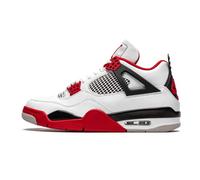 Air Jordan 4 Retro - 308497 106, Blanc/rouge feu/noir/gris technique., 44.5 EU