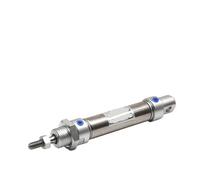Air MA 25mm Mini Stainless Steel Double Acting Cylinder - 10mm to 300mm Stroke Length (MA25x175S, MA25x100S)(Ma25x45s)
