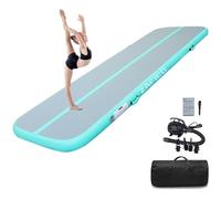 Air Matte Track - Tapis de tumbling - Gonflable - 3/4/5/6 m - Pour la maison, l'extérieur, le yoga, la gymnastique d'exercice, le fitness