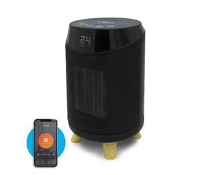 Air&Me, Chauffage LISON connecté et programmable 0, 1000 ou 2000W. Oscillant, sécurité anti-basculement, compact, affichage précis