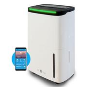 Air&Me, Déshumidificateur d'air ROHAN 50L/j | Connecté, avec une puissance de 50 L/jour, fonctionnant par Compresseur, Niveau sonore de 52 dB, adapté à une surface max de 200 m²