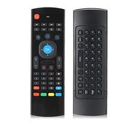 Air Mouse, Télécommande TV Clavier sans Fil 2.4G, Manette de Jeu avec Détection de Mouvement, Apprentissage IR, pour Android TV Box Smart TV, Noir