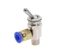 Air Pneumatic Mechanical Valve TAC-3V Exhaust Valve 2 Position 2 Way ON/OFF M5 Thread Toggles Switch Valves with Fiitting NWPNLXEA(With 8mm Fitting)