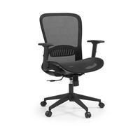 Air Port 2 | Dossier en tissu filet | Assise en tissu filet - Siège de bureau de qualité professionnelle Noir