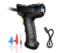 Air portable sans fil avec affichage numérique de chargement sans fil, arrêt automatique, LED d'urgence, gonflage des pneus multifonction pour voiture, moto, vélo, balles et gonflables