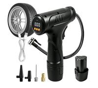Air Pump for Car Tires Cordless - Rechargeable with LED Lights Pressure Car