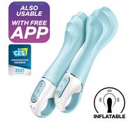 Air Pump Vibrator 5+ App Gonflable G-Spot Vibrator Bleu