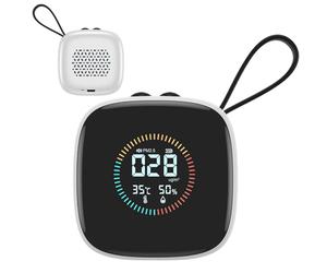 Air Quality Monitor Handheld, PM2.5 Detector | Affichage LED Portable Testeur d'humidité Intérieur Petit avec Sangle, Outil de détection de poussière polyvalent pour les aventures en plein air