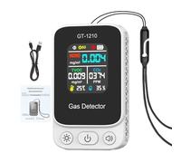 Air Quality Monitor - Professional Carbon Dioxide Detector | Portable Real Time Meter | Battery Powered Temperature and Humidity Indicator for Home Indoor Room Car Hotel School Warehouse Desktop