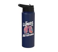 Air-Rational - Sensibilisation au cancer du poumon - Sensibilisation à l'asthme Stainless Steel Insulated Water Bottle