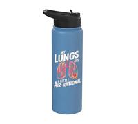Air-Rational - Sensibilisation au cancer du poumon - Sensibilisation à l'asthme Stainless Steel Insulated Water Bottle