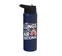 Air-Rational - Sensibilisation au cancer du poumon Stainless Steel Insulated Water Bottle