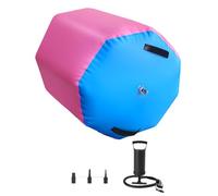 Air Roller Gymnastics Barrel - Inflatable for Tumbling Practice, Soft Stable Gym Equipment with Anti Slip Surfaces for Flexibility and Strength, Home, Yoga Studio, Gym