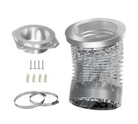 Air Seal Joint Kit, Dryer Vent Adapter Set, Fast Install Duct Coupling Mechanism, Durable Aluminum Clamp Locking System, Efficient Airflow Optimization Design, Closet Wall Ceiling Outdoor Home Use