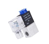 Air Solenoid Valves 2V025-08 2 Position 2 Port 1/4" Normally Closed Pneumatic Solenoid Valve 12V 24V 110V 220V Volt(2V025-08 with pc4,AC110V)