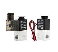 Air Solenoid Valves 2V025-08 2 Position 2 Port 1/4" Normally Closed Valv Pneumatic Solenoid Valve 12V 24V 110V 220V Volt(2v025-08 w 2pcs 1002)