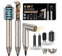 Air Styler 6 En 1 Air Brush Brosse Chauffante Brushing Sèche-Cheveux Avec Diffuseur 6 En 1 Brosse Soufflante Airstyler Boucleur A