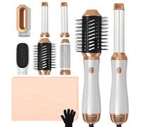 Air Styler 6 en 1, Airbrush 6 en 1, OKWRAP Brosse Soufflante, Hair Styler Avec 6 Accessoires Seche Cheveux, Fer a Boucler Brosse Soufflante, Brosse Lissante Pour Cheveux, Pour Sécher