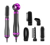 Air Styler 6 en 1 Hair Styler,Brosse Soufflante Seche Cheveux,Brosse Coiffante Chauffante, Boucleur a Cheveux, Diffuseur, Température Vitesse du vent Réglable, pour Boucler, Lisser, Sécher
