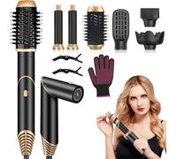 Air Styler 6 In 1 Magic Twist Seche Cheveux Lonique Avec 6 Accessoires 110,000 Rpm Séchage Rapide Pour Tous Les Types De Cheveux Pour Sécher Boucler Lisser Donner Du Volume Et Coif[Sal1184]