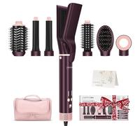 Air styler 7 en 1, 2.0 fer à friser automatique double tension, lisseur, 110,000 RPM sèche-cheveux, brosse volumisante, brosse coiffante et lissante, Gift Card, Jasper Plum