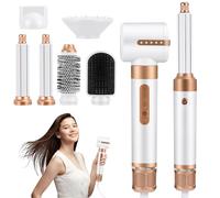 Air Styler 7 EN 1, Euakee Brosse Soufflante Hair Styler Set, Sèche Cheveux d'ions Négatifs avec Boucleur a Cheveux, Brosse Coiffante Chauffante, 3 Temperature, Airstyler pour Sécher, Boucler, Lisser