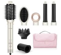 Air Styler 7 en 1, MaxAIR 2.0 Multi-styler, Fer à friser, Diffuseur | Sèche-cheveux 110,000 tr/min, brosse volume, embout de finition lissante, Brosse Soufflante et lissante, Champagne Argent