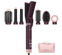 Air styler 7 en 1 PARWIN PRO BEAUTY MaxAIR 2.0 fer à friser automatique double tension, lisseur, 110,000 RPM sèche-cheveux, brosse volumisante, brosse coiffante et lissante, Jasper Plum