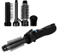 Air Styler Brosse Coiffante à Air Chaud - Brosse Soufflante 6 en 1, Brosse Sèche-Cheveux Rotative pour Brushing Volume, Boucles, Ondulations, Lissage et Séchage Rapide - 6 Accessoires